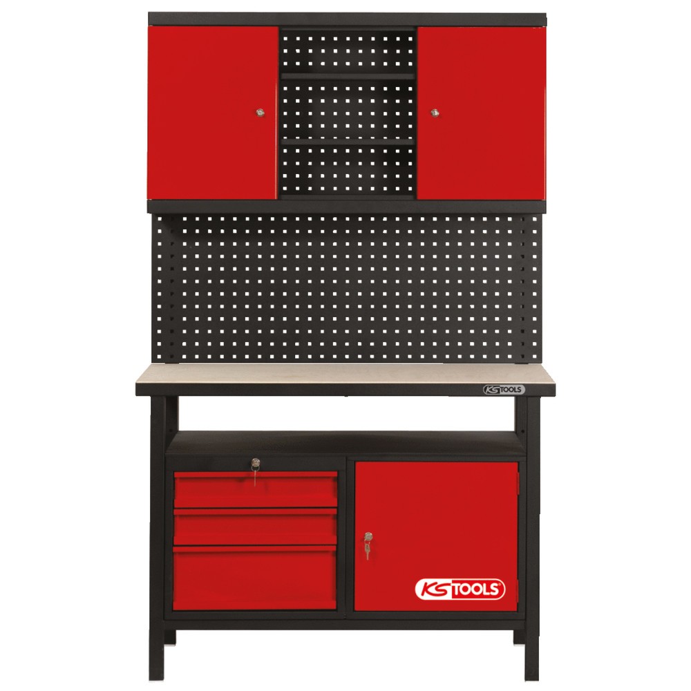Produktabbildung Nr. 6: KS TOOLS Werkbank mit 3 Schubladen und 1 Tür, H840xB1200xT600mm