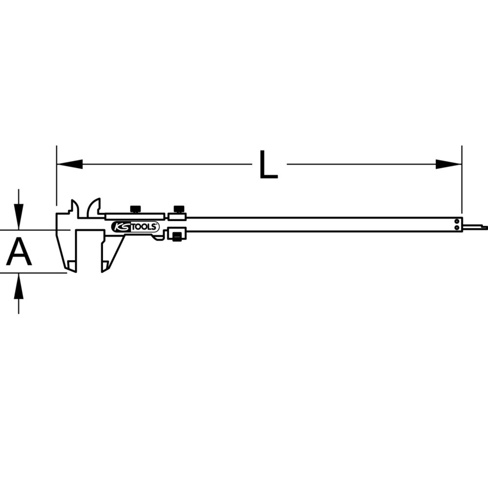 Produktabbildung Nr. 6: KS TOOLS Werkstatt-Messschieber 0-300mm, 415mm
