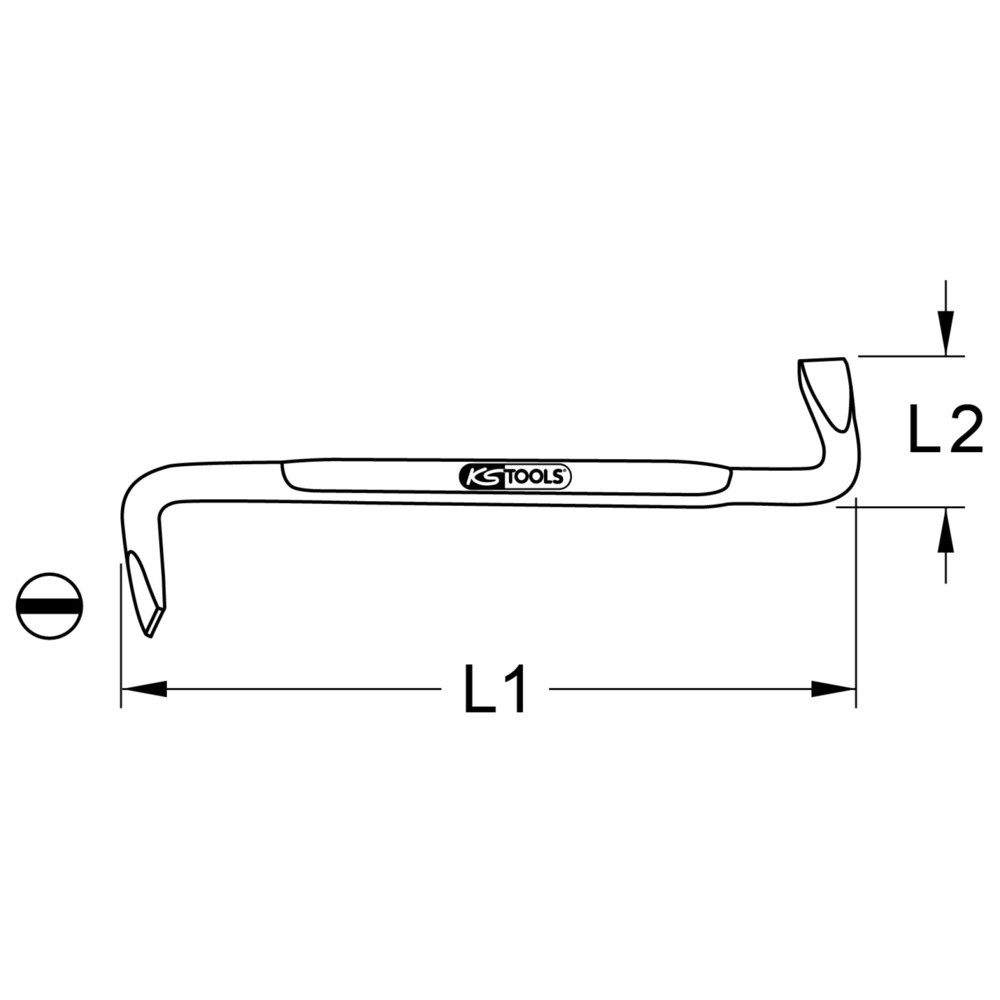 Produktabbildung: KS TOOLS Winkelschraubendreher Schlitz, 5,5mm
