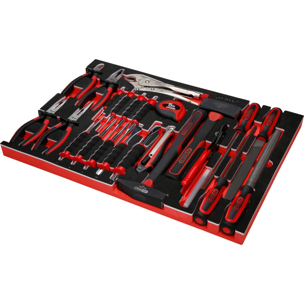 Produktabbildung Nr. 4: KS TOOLS Zangen- / Hammer- / und Meißel-Satz in Schaumstoffeinlage, 33-tlg