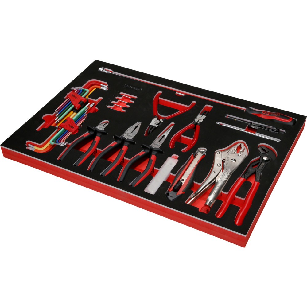 Produktabbildung Nr. 4: KS TOOLS Zangen- / und Winkelstiftschlüssel-Satz in Schaumstoffeinlage, 45-tlg