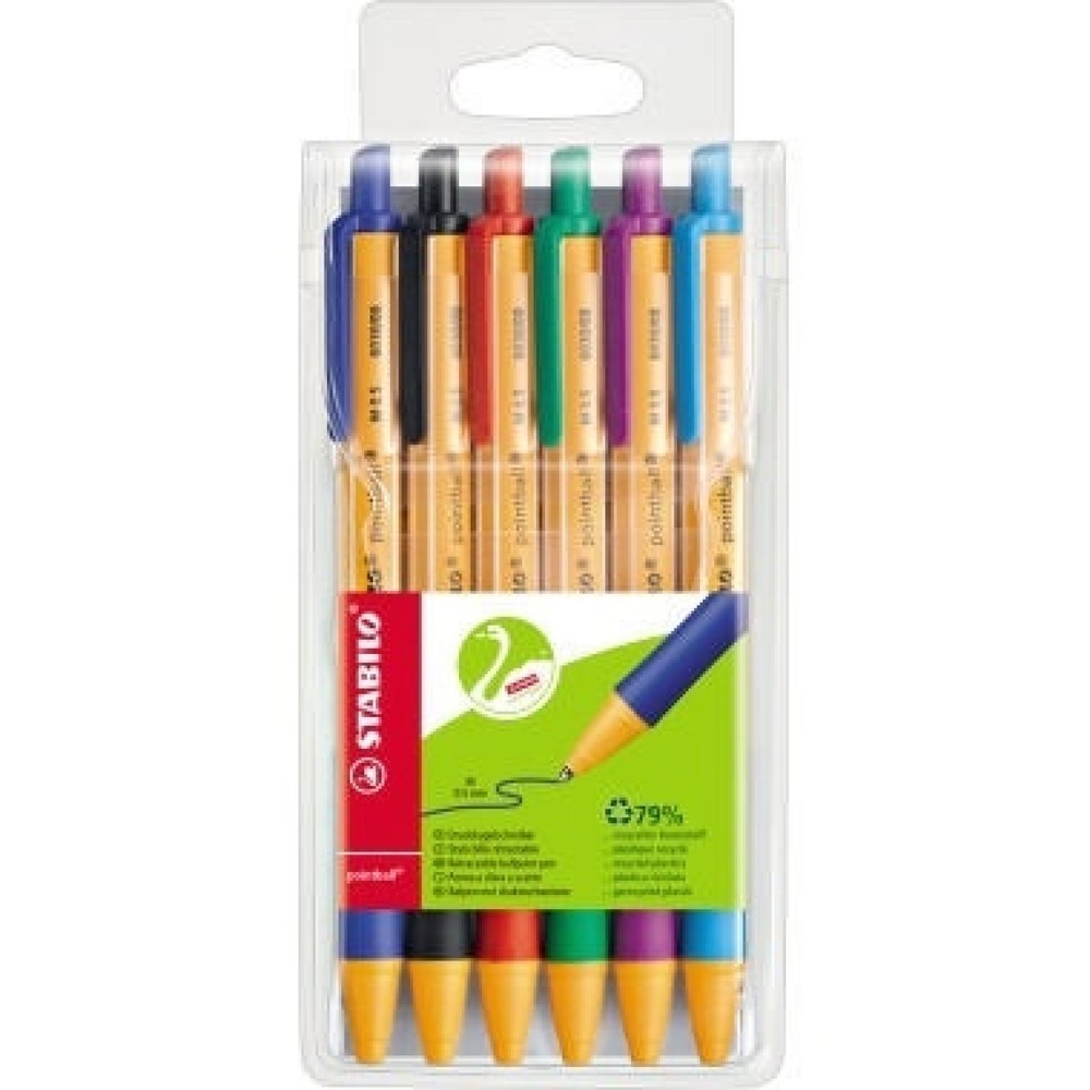 Produktabbildung: STABILO Kugelschreiber pointball 6030/6 0,5mm sortiert 6 St./Pack.