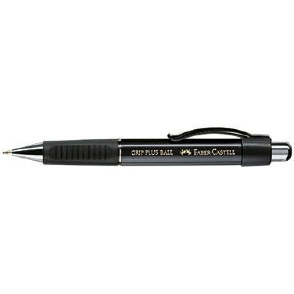 Produktabbildung: Faber-Castell Kugelschreiber GRIP PLUS BALL 140733 M metallic-schwarz