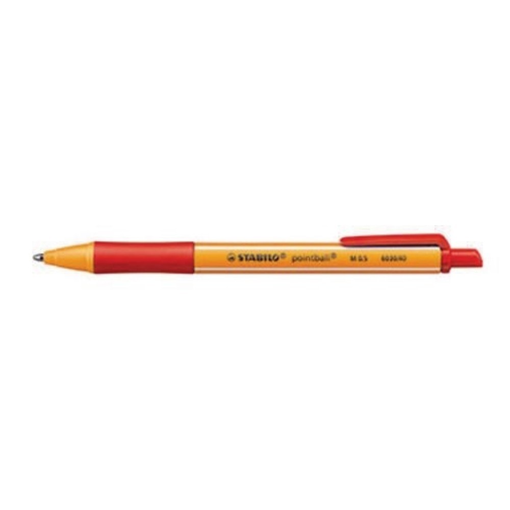 Produktabbildung: STABILO Kugelschreiber pointball 6030/40 0,5mm Druckmechanik rot