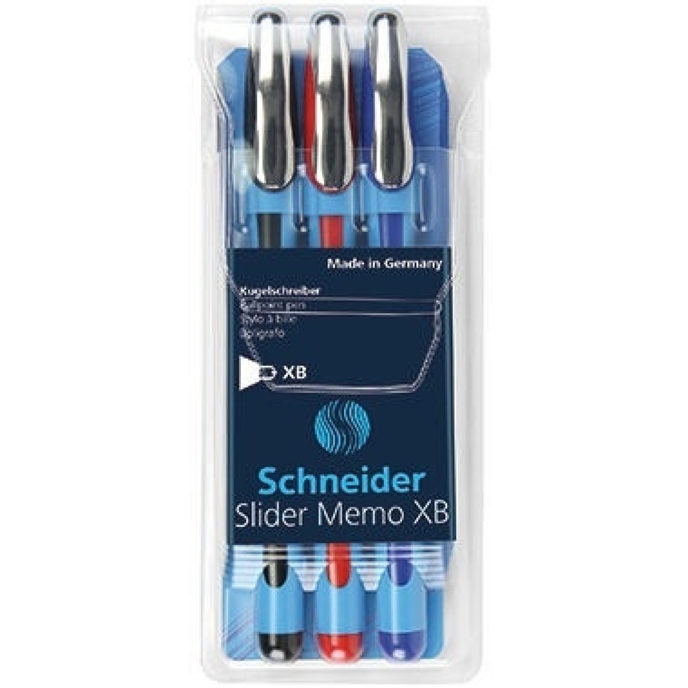 Produktabbildung: Schneider Kugelschreiber Slider Memo XB 150293 sortiert 3 St./Pack