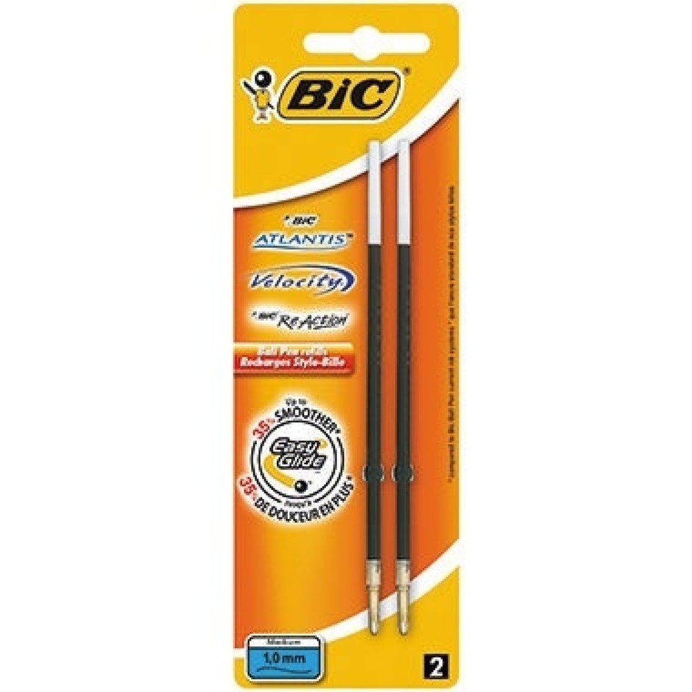 Produktabbildung: BIC Kugelschreibermine Easy Glide IS1197 892410 0,4mm sw 2 St./Pack.