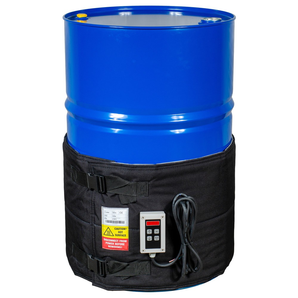 Produktabbildung: Kuhlmann Fass-Heizmanschette mit digitalem Regler, 200-220 l, 0-90ºC, 230 V, 530 W, LxH 1.990 x 450 mm