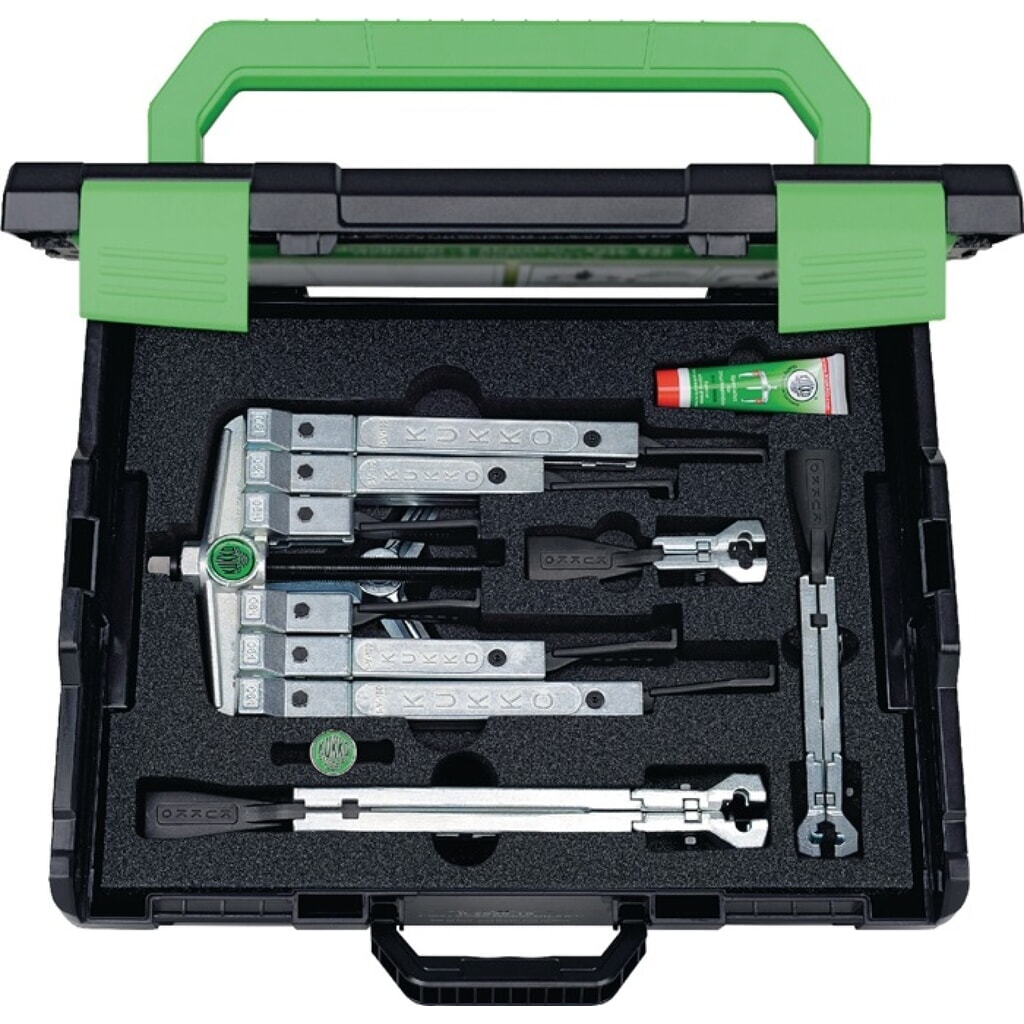 KUKKO Abziehersatz K-2030 11tlg.Spann-W.120mm Spann-T.100-350mm Produktabbildung: KUKKO Abziehersatz K-2030 11tlg.Spann-W.120mm Spann-T.100-350mm