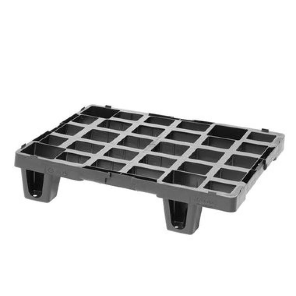 Produktabbildung: Kunststoff-Palette, EURO-Format, 1/4-Maß, LxB 600 x 400 mm, dyn. TK 150 kg