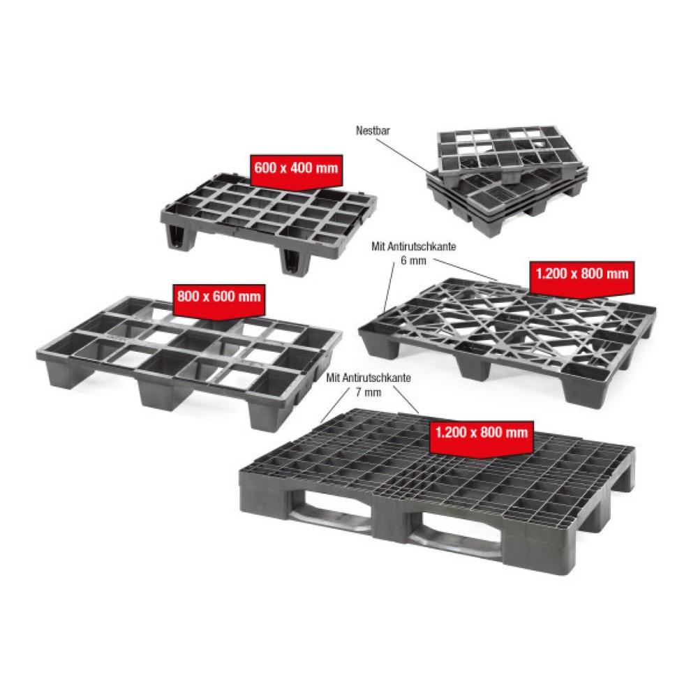 Produktabbildung Nr. 2: Kunststoff-Palette, EURO-Format, LxB 1.200 x 800 mm, dyn. TK 2.500 kg