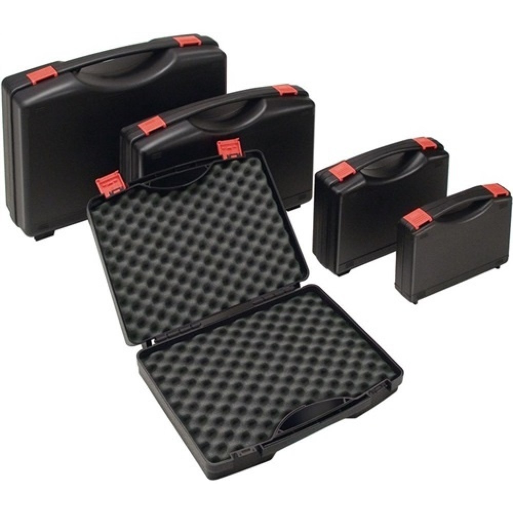 Produktabbildung: Ku.-Koffer L235xB185xH48mm PP 1 Griff m.Schaumstoffeinlage schwarz