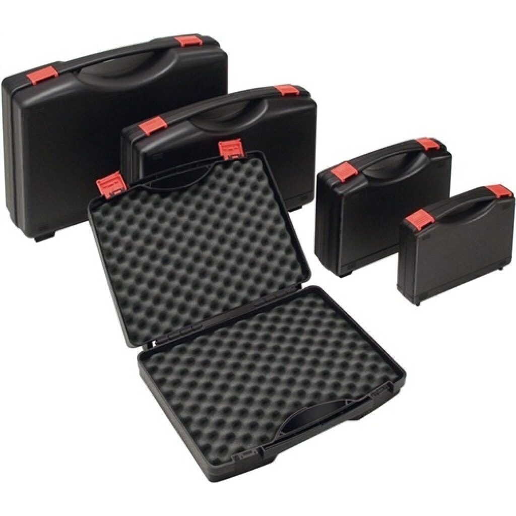 Produktabbildung: Ku.-Koffer L235xB185xH48mm PP 1 Griff m.Schaumstoffeinlage schwarz