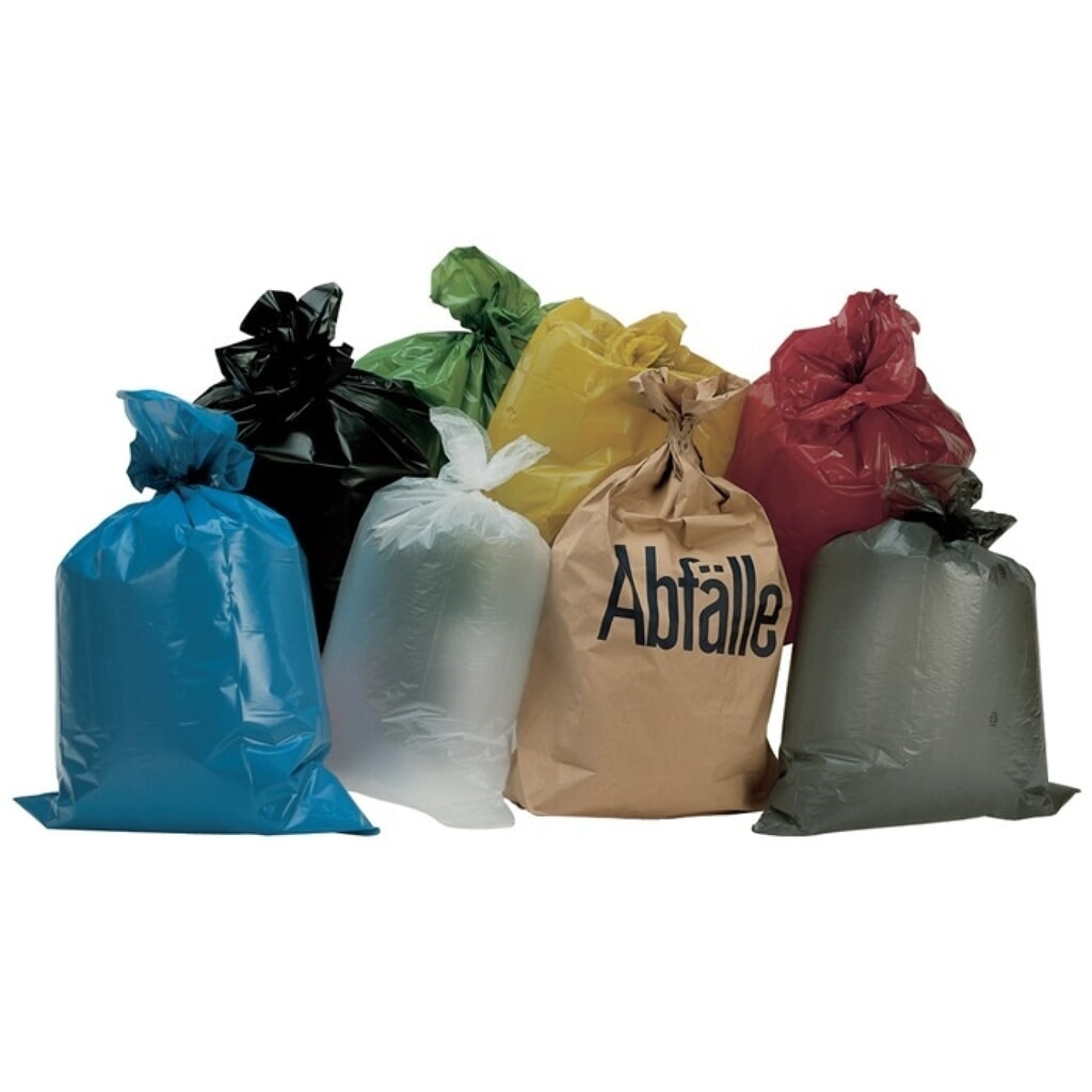 Produktabbildung: Kunststoffsack, B490xL600mm, 24 l ND-PE transparent 7 µm, 2000St./Karton