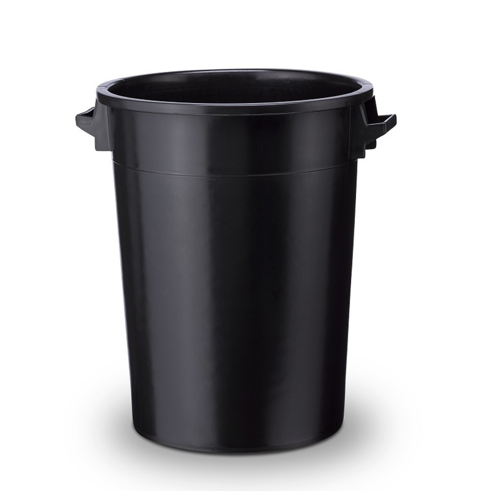 Produktabbildung: Kunststofftonne, schwarz, 100 Liter