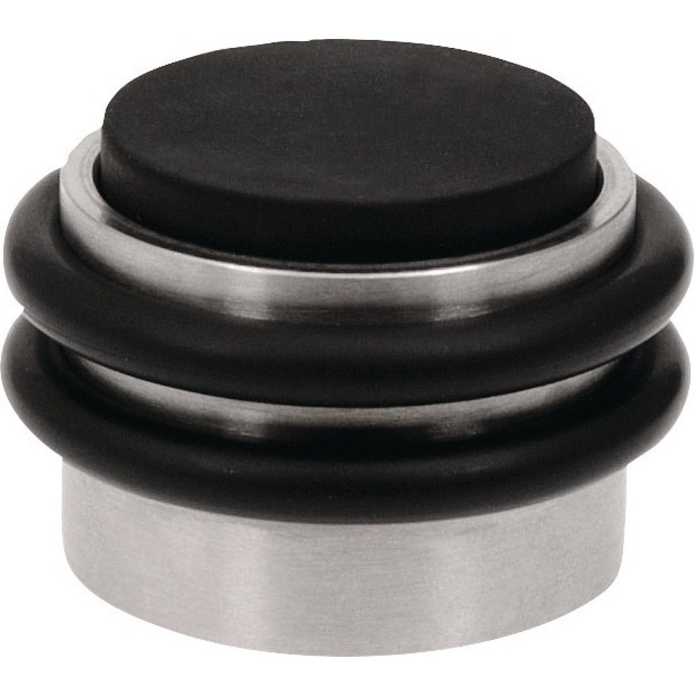 Produktabbildung: KWS Bodentürpuffer 2053.31, Aluminium silberfarbig eloxiert, Ø 42 mm Höhe 28 mm, Dübelmontage