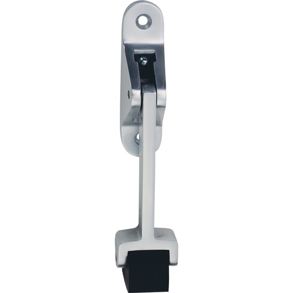 KWS Türfeststeller 106002, Aluminium silberfarbig lackiert, Türmontage Produktabbildung: KWS Türfeststeller 106002, Aluminium silberfarbig lackiert, Türmontage