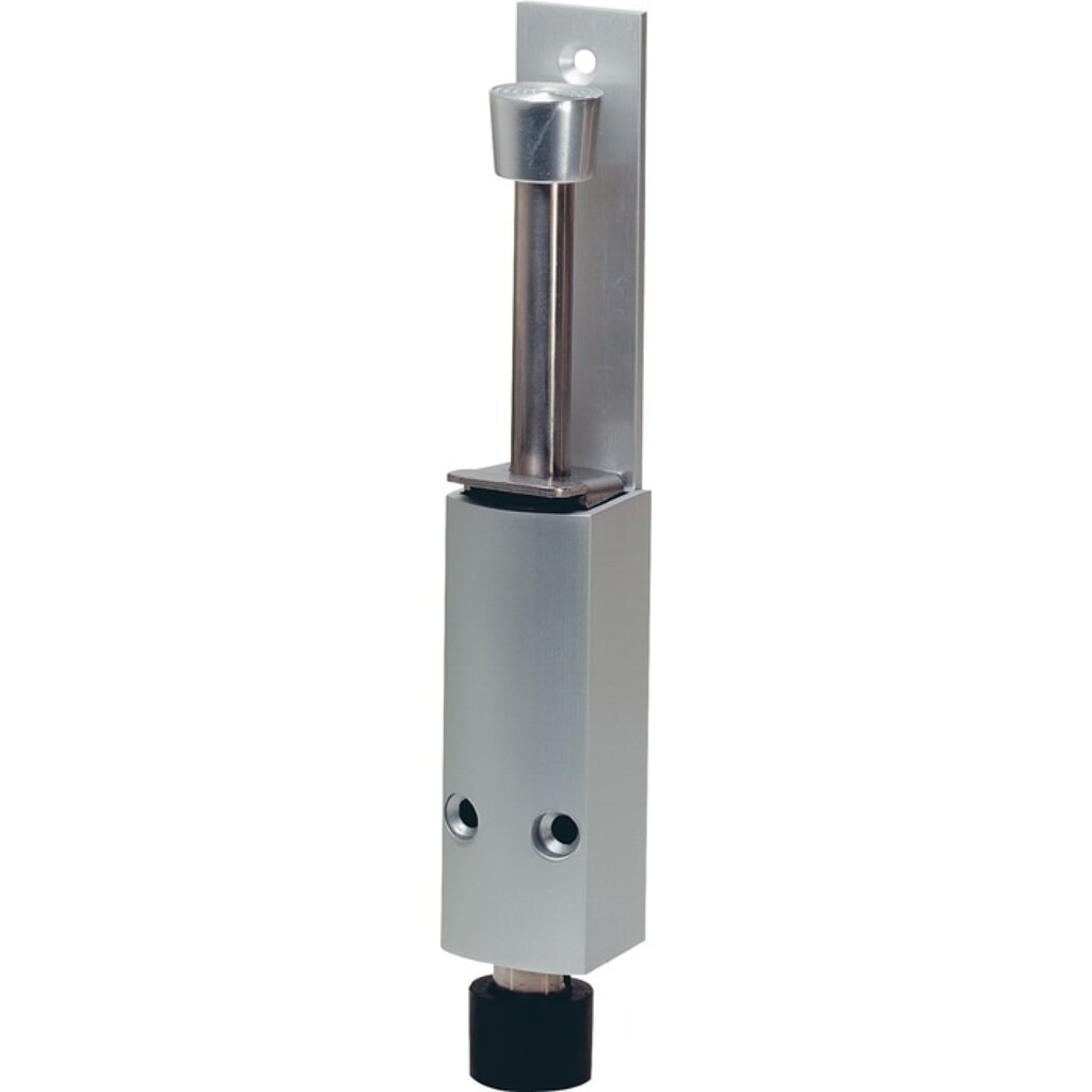 Produktabbildung: KWS Türfeststeller 1222.02, Hubhöhe 60 mm, Aluminium silberfarbig lackiert, Türmontage