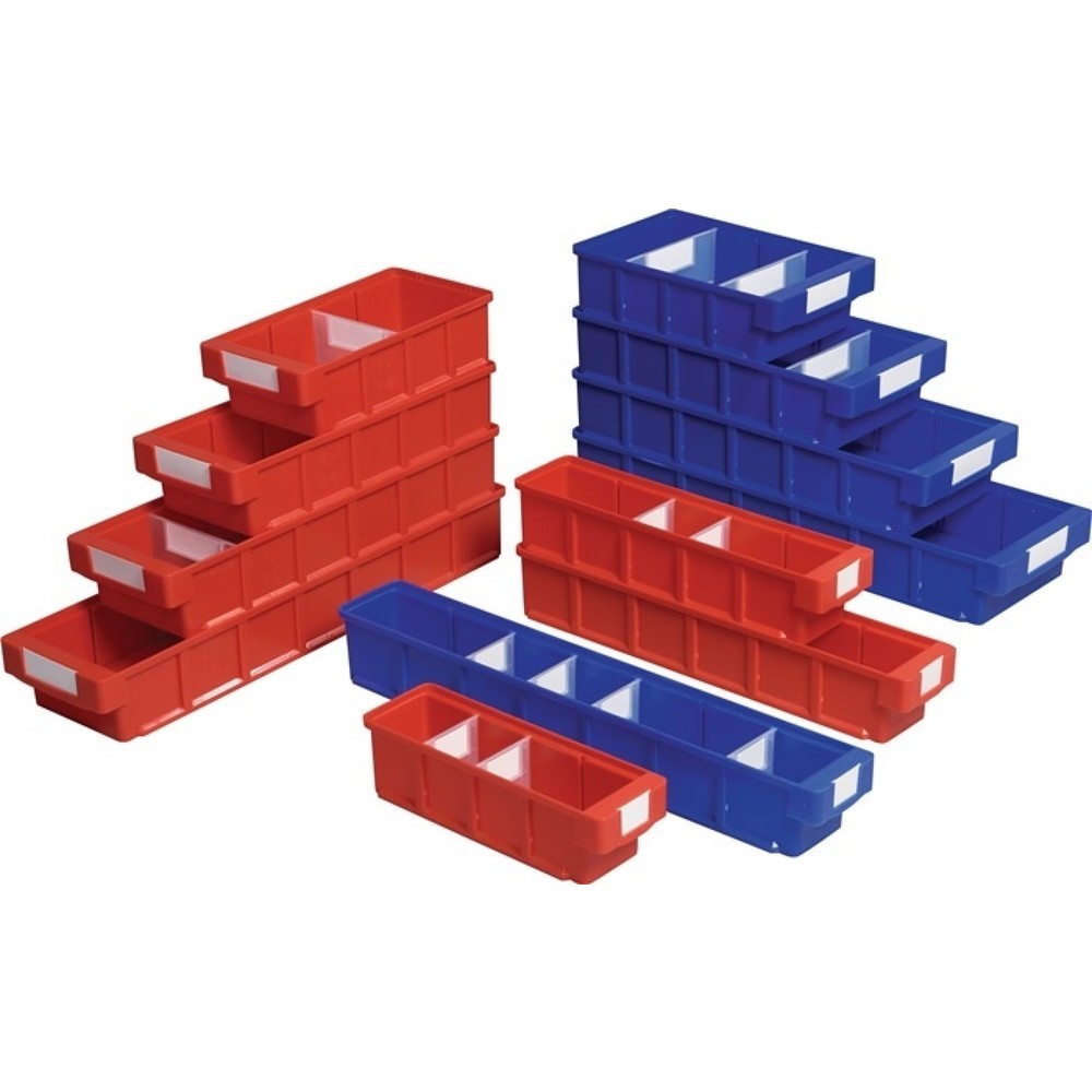 Illustration du produit: Bac de rayonnage VKB LA-KA-PE, rouge polypropylène, L 300 x l 186 x H 83 mm
