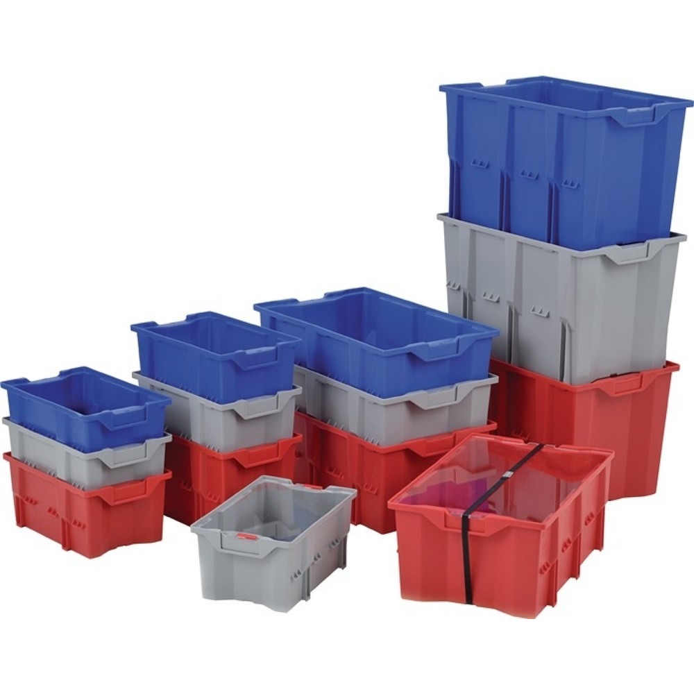 Illustration du produit: LA-KA-PE Bacs empilables rotatifs, L480xl312xH200mm, PP rouge