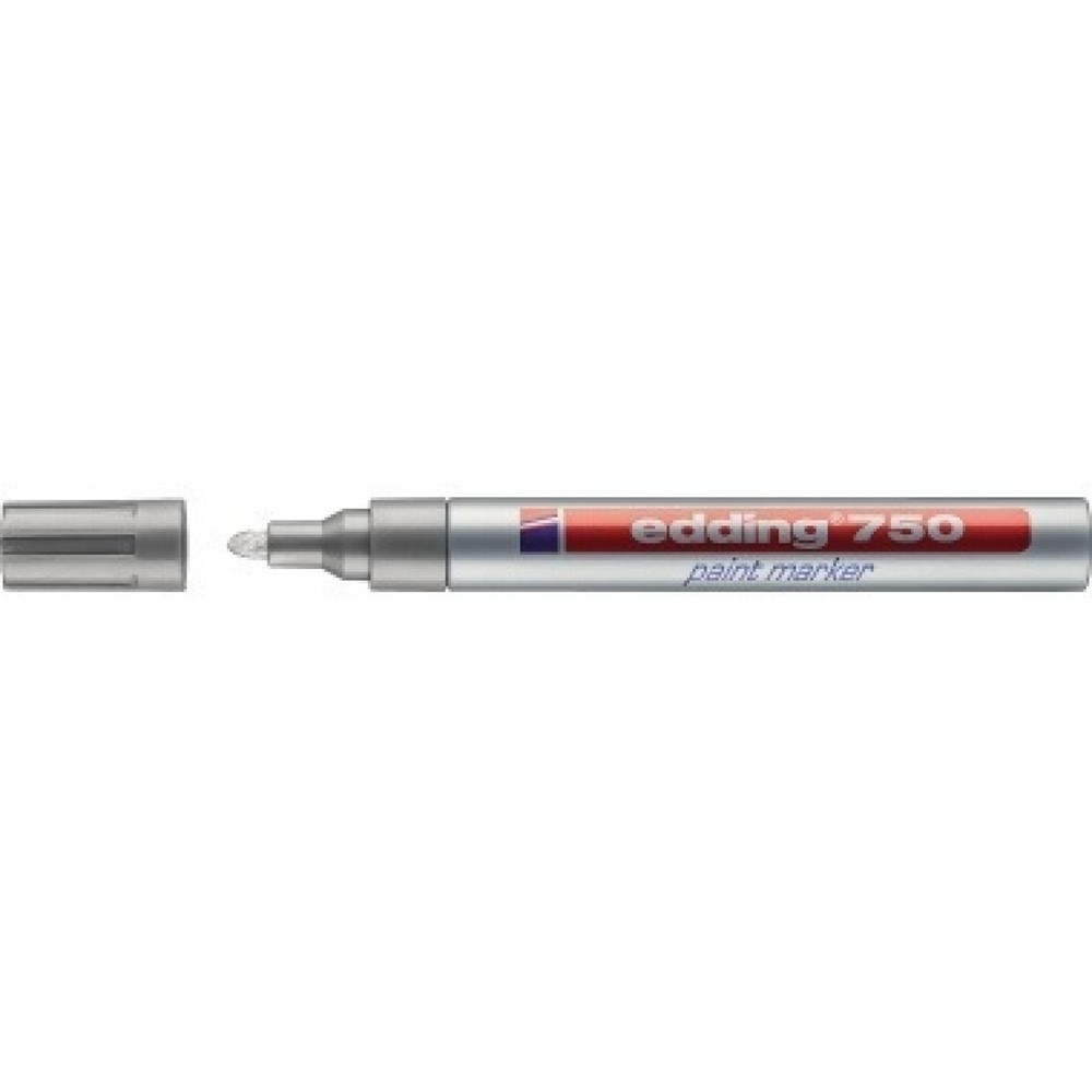 Produktabbildung: edding Lackmarker 750 4-750054 2-4mm Rundspitze permanent silber