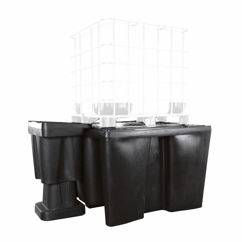 Produktabbildung: LaCont Auffangwannen aus Polyethylen PE-KT-1 für IBC, HxBxT 1000 x 1450 x 1450 mm, ohne Polyethylen-Lochplatte