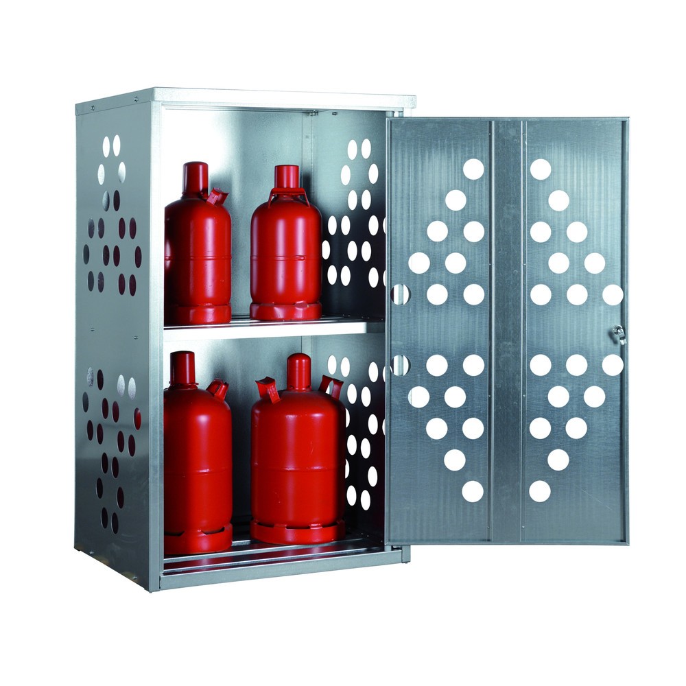 Produktabbildung: LaCont Kleingasflaschenschrank für Propangasflaschen, HxBxT 860 x 720 x 1435 mm