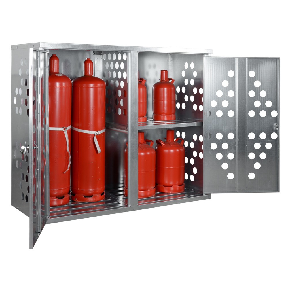Produktabbildung: LaCont Kleingasflaschenschrank für Propangasflaschen, HxBxT 1710 x 720 x 1435 mm
