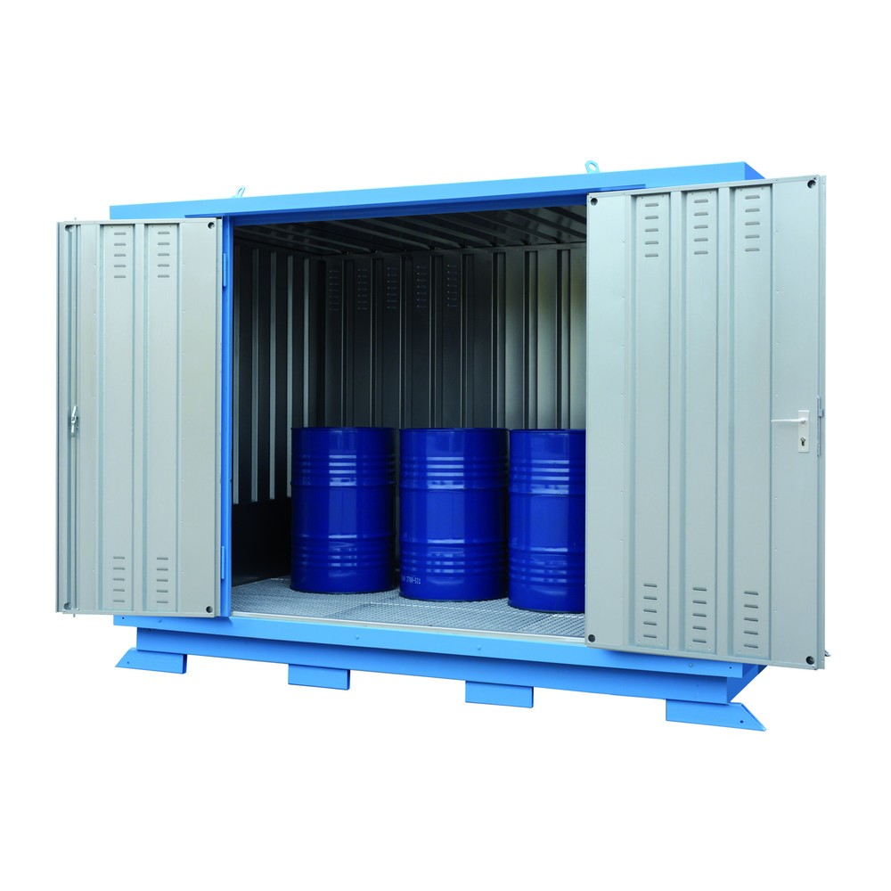 Produktabbildung: LaCont Sicherheitslagerhaus SLH 3 x 2, HxBxT 2385 x 3075 x 2075 mm, verzinkt, RAL 5015 himmelblau