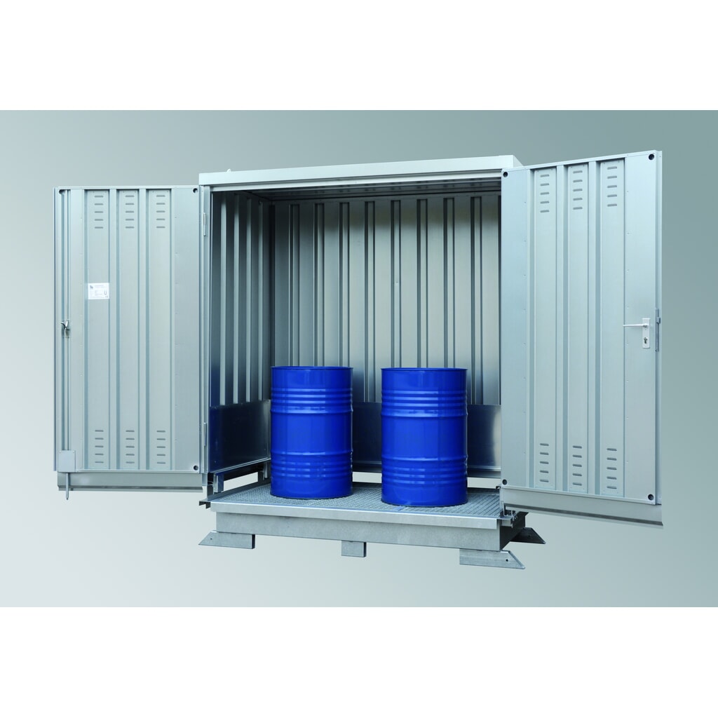 LaCont Sicherheitslagerhaus SLH-NB 1 x 2, HxBxT 2570 x 2075 x 1075 mm, verzinkt Produktabbildung: LaCont Sicherheitslagerhaus SLH-NB 1 x 2, HxBxT 2570 x 2075 x 1075 mm, verzinkt