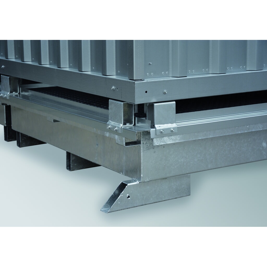 LaCont Sicherheitslagerhaus SLH-NB 3 x 2, HxBxT 2570 x 3075 x 2075 mm, verzinkt, RAL 5015 himmelblau Produktabbildung Nr. 2: LaCont Sicherheitslagerhaus SLH-NB 3 x 2, HxBxT 2570 x 3075 x 2075 mm, verzinkt, RAL 5015 himmelblau