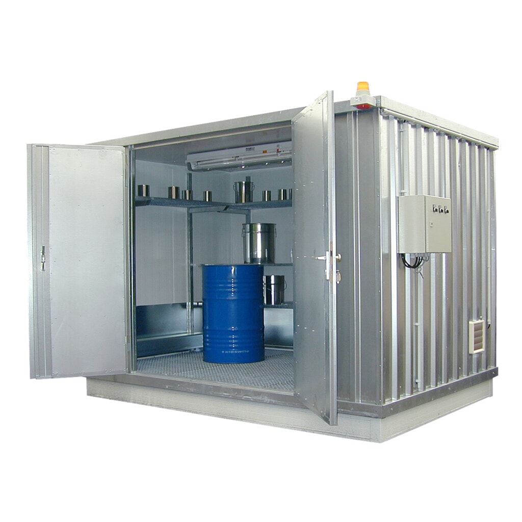 LaCont Sicherheitslagerhaus SLT 3 x 2, HxBxT 2385 x 3075 x 2075 mm, thermoisoliert, verzinkt Produktabbildung: LaCont Sicherheitslagerhaus SLT 3 x 2, HxBxT 2385 x 3075 x 2075 mm, thermoisoliert, verzinkt
