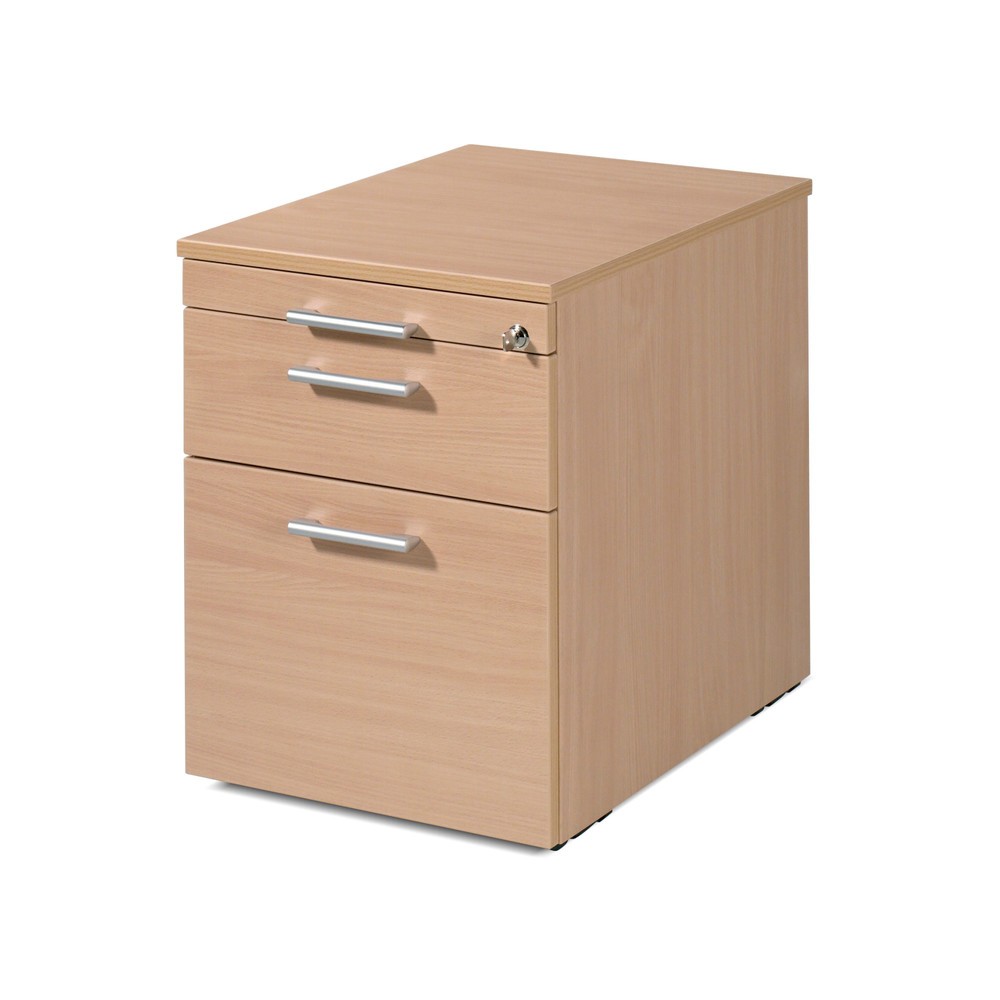 Product afbeelding: Ladekast op wielen, 1lade, 1hangmap.ld., kunstst., beuk