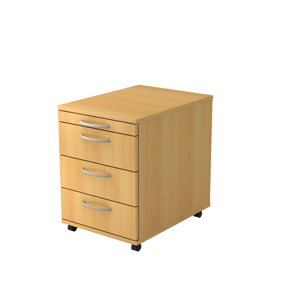 Product afbeelding: Ladekast op wielen Hammerbacher 58 cm, 3 lades, BO beuk