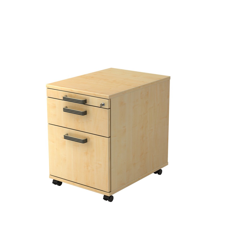 Product afbeelding: Ladekast op wielen Hammerbacher 58 cm, 1 lade, 1 HR, sl. SG esdoorn