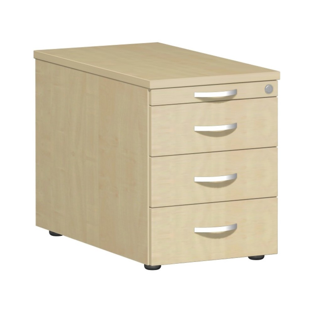 Product afbeelding: Ladekast op wielen Lissabon, hxbxd 566 x 800 x 430 mm, 3 kunststof lades, ahorn