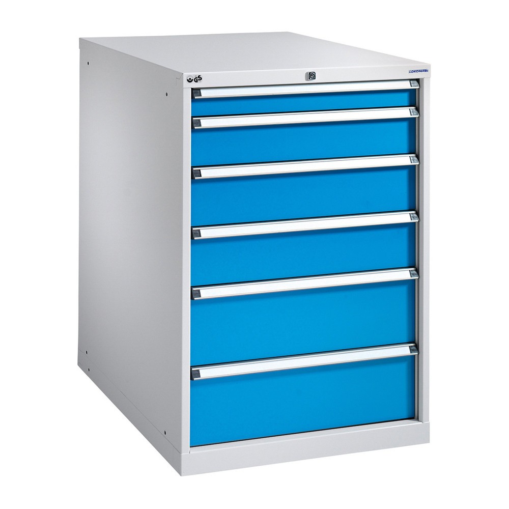Product afbeelding: Ladekast PAVOY, hoogte 1.000 mm, laden 6x150 mm, breedte 715 mm, lichtgrijs, lichtblauw