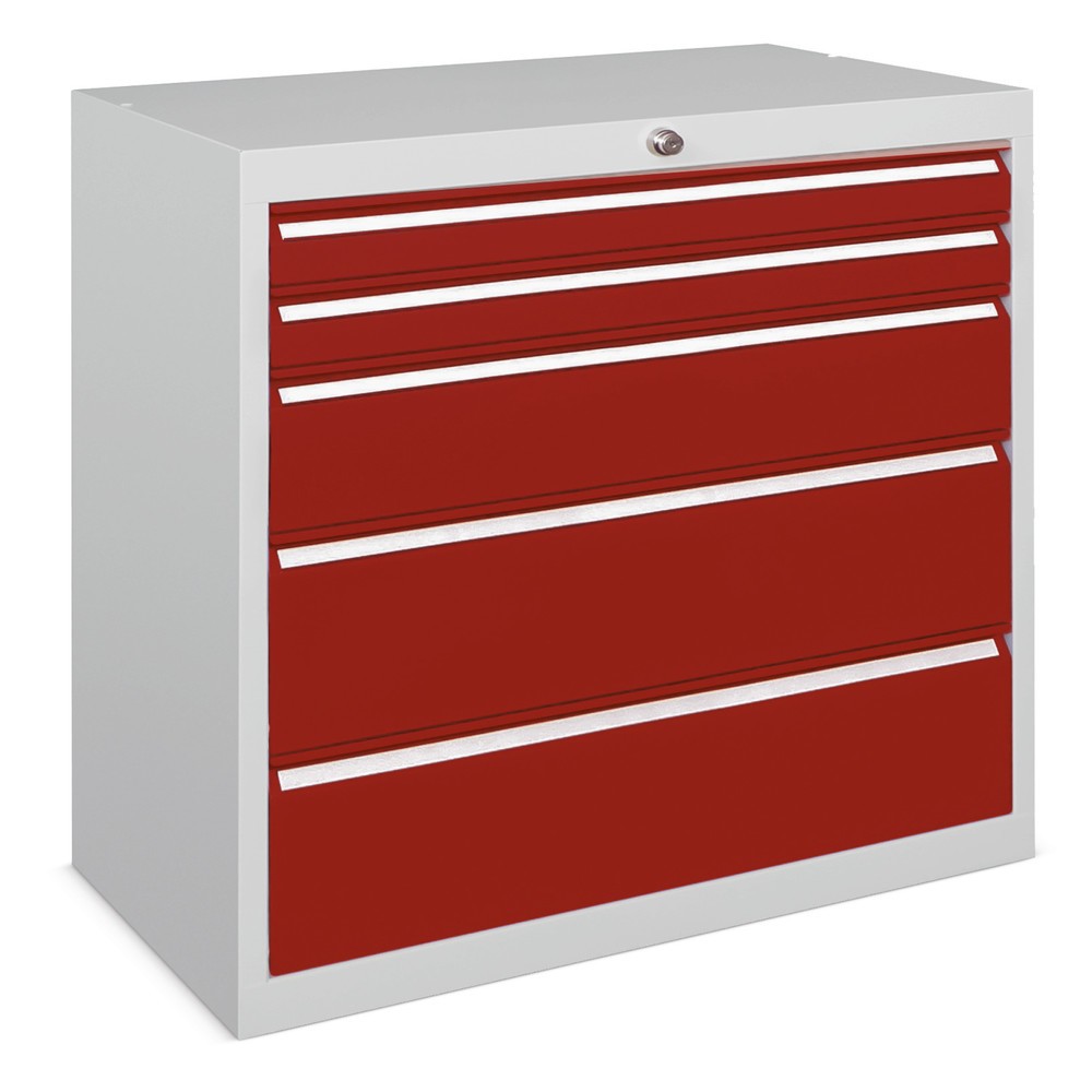 Productafbeelding nr. 1: Ladekast PAVOY, hoogte 800 mm, laden 4x70 + 4x100 mm, breedte 715 mm, lichtgrijs, lichtblauw