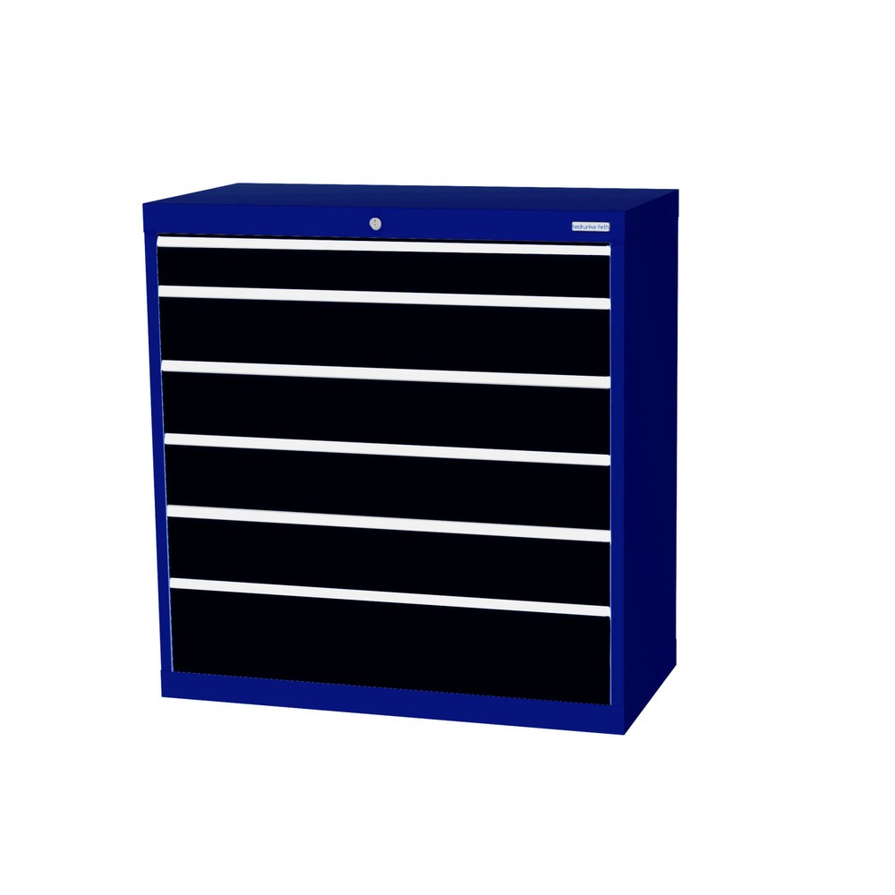 Product afbeelding: Ladekast Profi, laden 1x100 + 4x150 + 1x200 mm, breedte 980 mm, gentiaanblauw, antracietgrijs