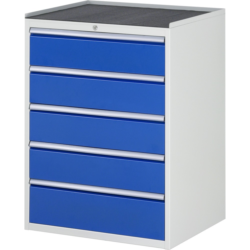 Product afbeelding: RAU ladekast serie 7000, h x b x d 1.035 x 770 x 650 mm, met 5 lades maat XL, metalen blad