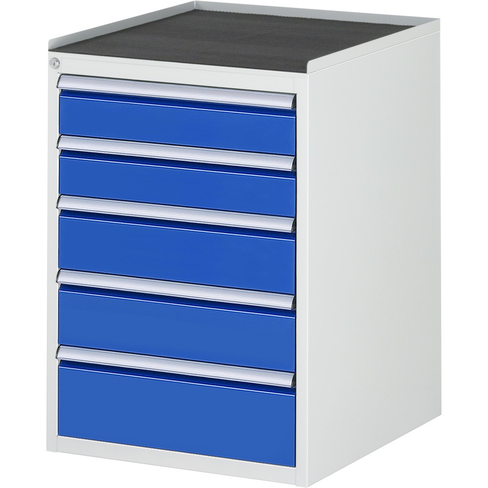 Product afbeelding: RAU ladekast serie 7000, h x b x d 825 x 580 x 650 mm, met 5 lades maat L, metalen blad