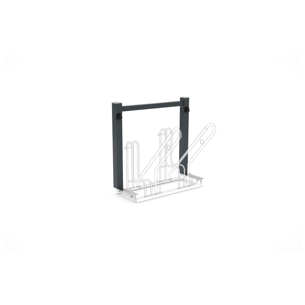 Lademodul für wsm® Anlehnparker, 1-seitige Radeinstellung, Breite 1.100 mm, 2 Stellplätze Produktabbildung: Lademodul für wsm® Anlehnparker, 1-seitige Radeinstellung, Breite 1.100 mm, 2 Stellplätze