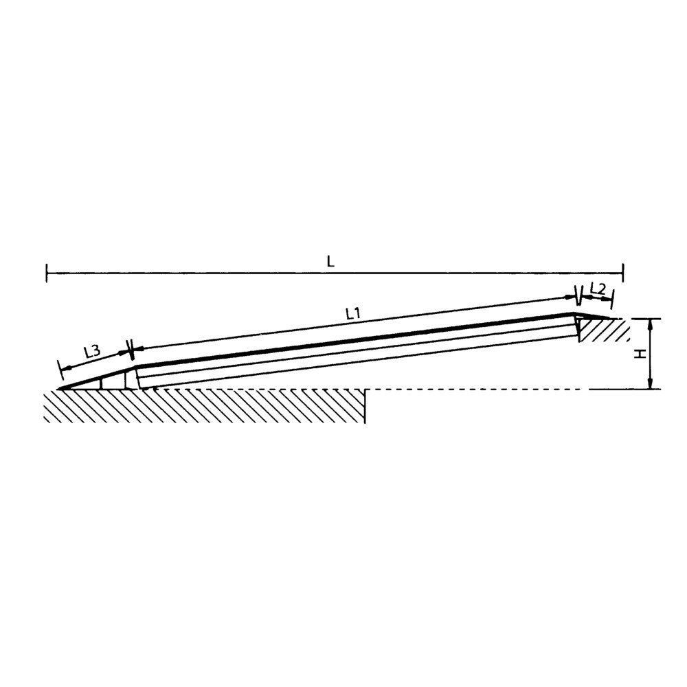 Produktabbildung Nr. 3: Ladesteg, klappbar, Tragkraft 300 kg, BxL 800 x 2.000 mm