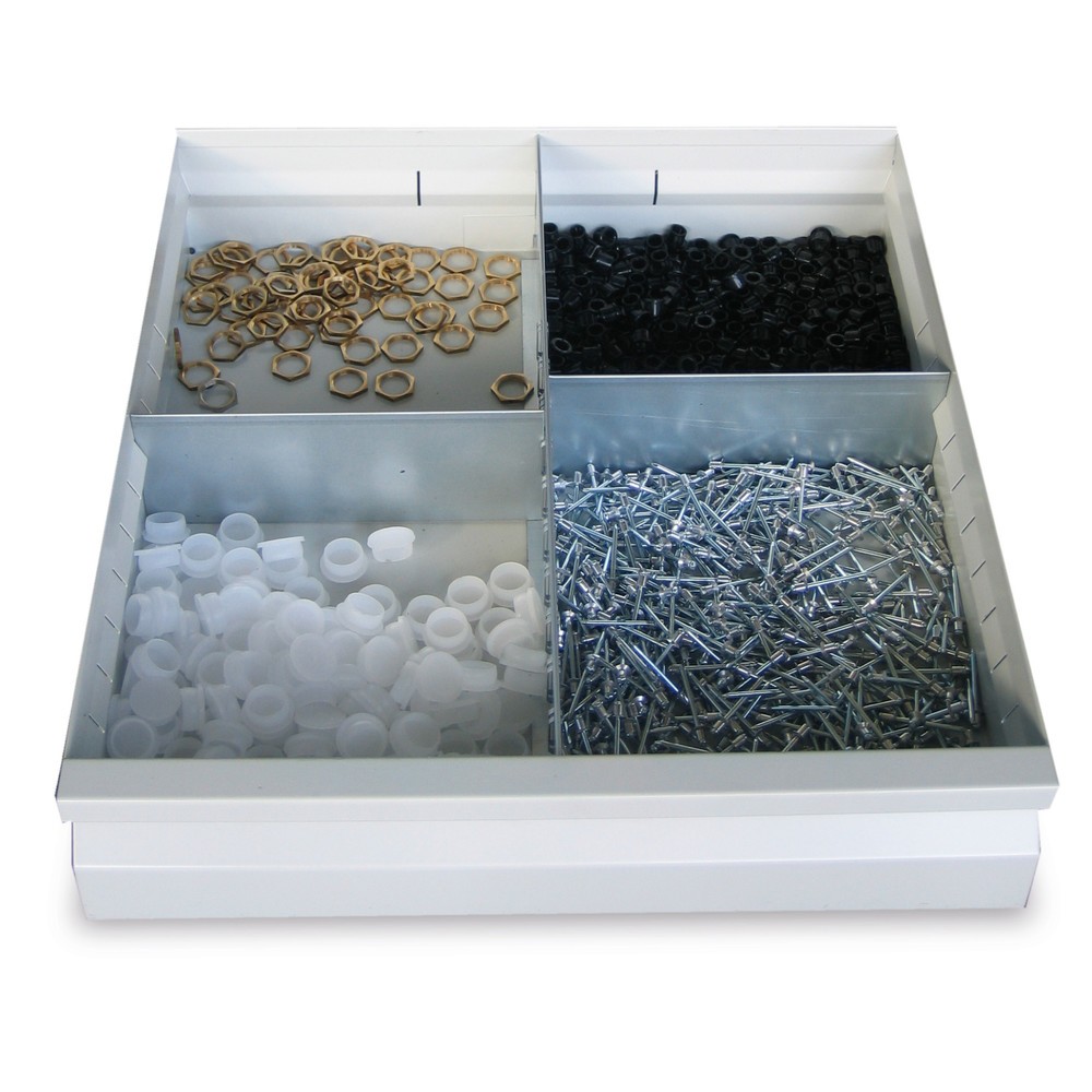 Product afbeelding: Ladeverdeler voor kasten met rolgeleiders, 2 IW, voor fronthoogte 100 mm
