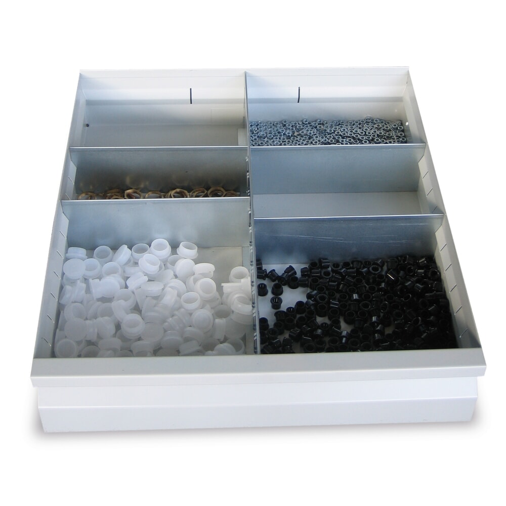 Product afbeelding: Ladeverdeler voor kasten met glijgeleiders, 4 IW, voor fronthoogte 200 mm