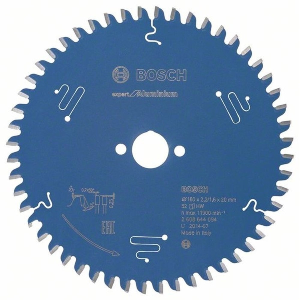 Illustration du produit: Lame de scie circulaire BOSCH Dia. ext. 160 mm Dents 52 HLTCG Larg. coupe 2,2 mm