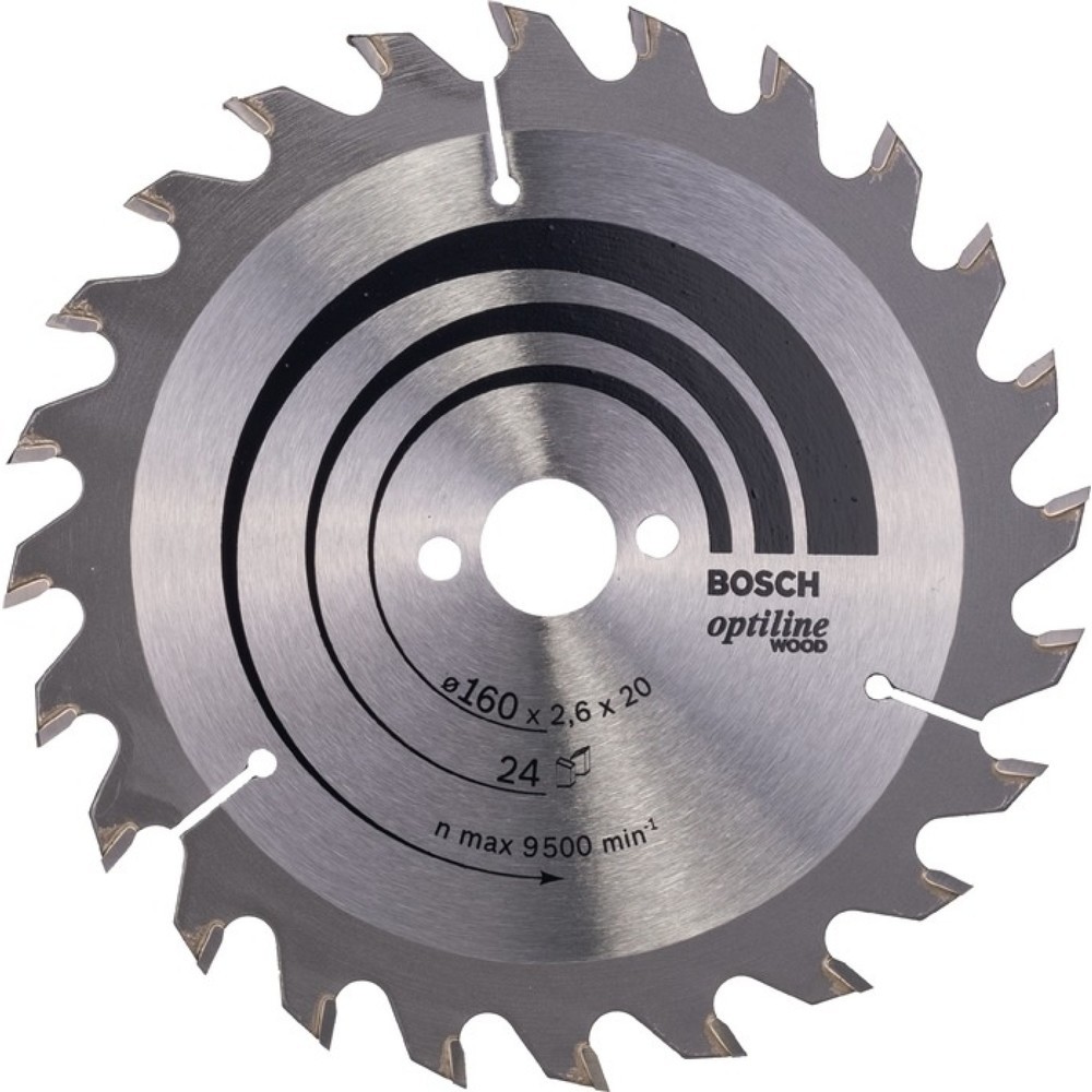 Illustration du produit: Lame pour scie circulaire Optiline Wood D. ext. 160 mm nombre de dents 24 WZ per