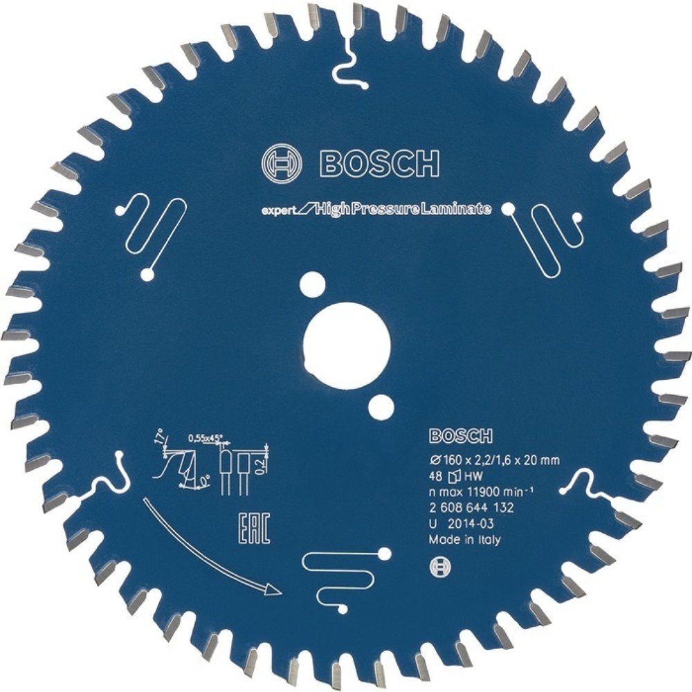 Illustration du produit: Lame pour scie circulaire D. ext. 160 mm nombre de dents 48 TR-F perçage 20 mm l
