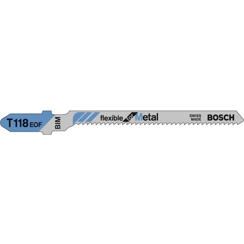 N° de l'image du produit 2 : Lame de scie sauteuse T 118 EOF longueur totale 83 mm pas de dent 1,5 mm BIM Paq