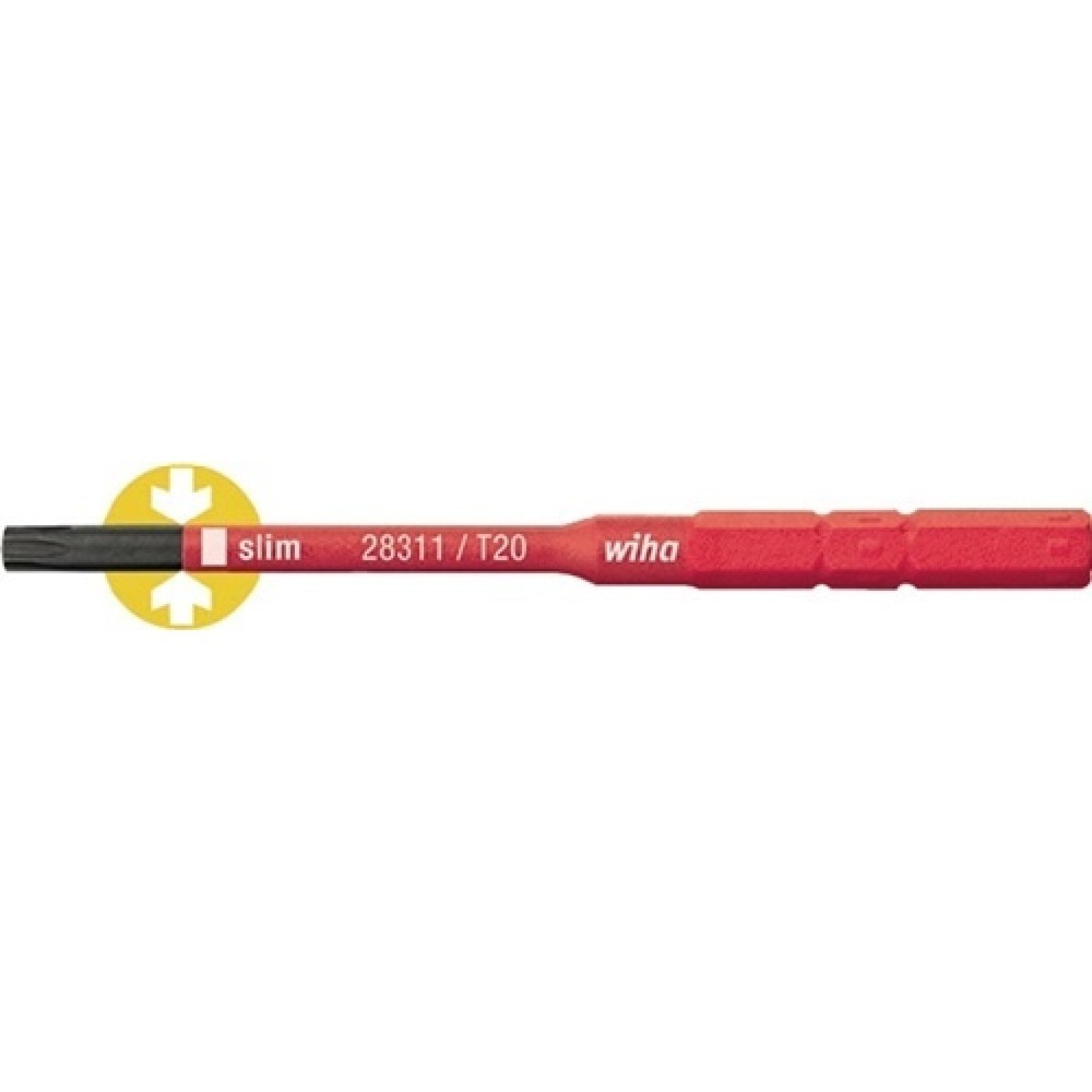 Illustration du produit: Lame interchangeable SlimBit electric TORX T 20 x 75 mm isolé VDE WIHA