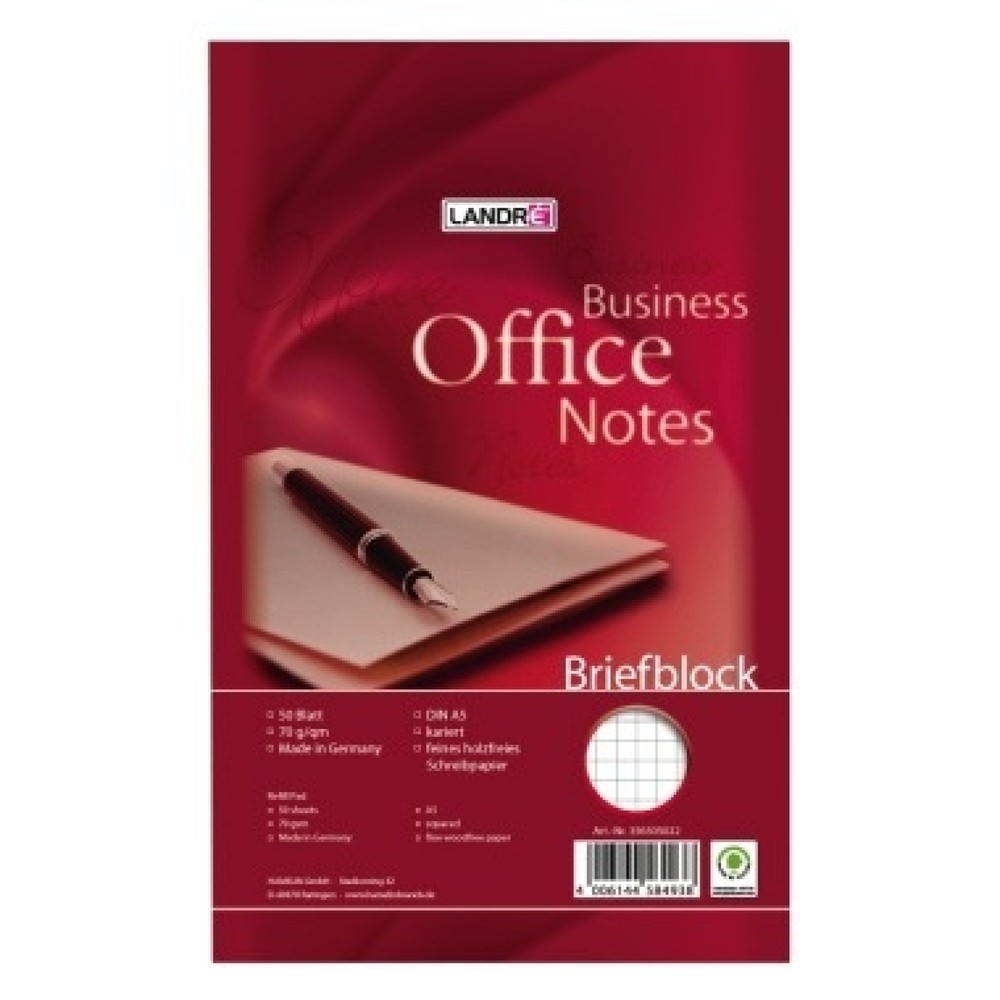 Produktabbildung: Briefblock A4 WORK 100050264 50Bl kariert